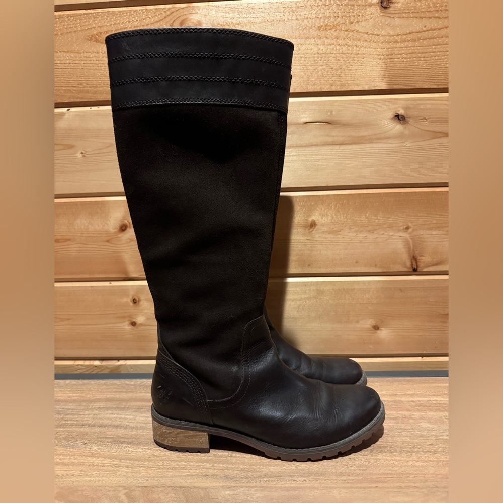 Great Condition - Timberland Bethel Heights Riding Boots Brown Leather Size 6.5
